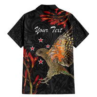 Personalised New Zealand Kea Family Matching Mermaid Dress and Hawaiian Shirt Nestor Notabilis With Harakeke Maori Pattern LT14 - Polynesian Pride