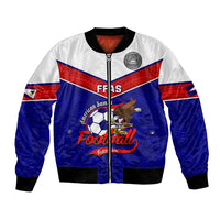 American Samoa Football Bomber Jacket Polynesian Sporty Style LT14 Unisex Blue - Polynesian Pride