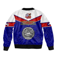 American Samoa Football Bomber Jacket Polynesian Sporty Style LT14 - Polynesian Pride