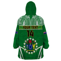 Personalised Cook Islands Football Wearable Blanket Hoodie Go Kuki Airani Polynesian Sporty Style LT14 - Polynesian Pride