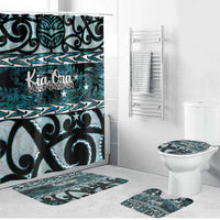 Kia Ora New Zealand Bathroom Set Aotearoa Proud Maori Paua Shell Silver Fern - Polynesian Pride