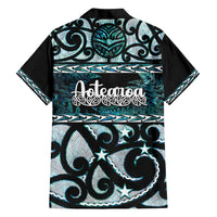 Kia Ora New Zealand Family Matching Long Sleeve Bodycon Dress and Hawaiian Shirt Aotearoa Proud Maori Paua Shell Silver Fern LT14 - Polynesian Pride
