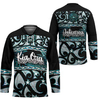 Kia Ora New Zealand Hockey Jersey Aotearoa Proud Maori Paua Shell Silver Fern LT14 - Polynesian Pride