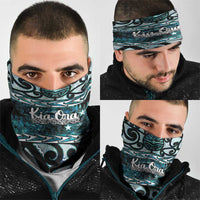 Kia Ora New Zealand Neck Gaiter Aotearoa Proud Maori Paua Shell Silver Fern LT14 - Polynesian Pride