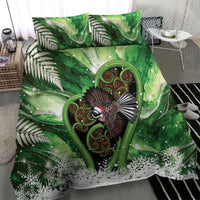 Piwakawaka New Zealand Christmas In July Bedding Set NZ Aroha Koru Fern Marble Vibes LT14 - Polynesian Pride