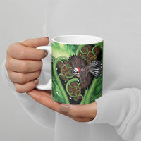 Piwakawaka New Zealand Christmas In July Ceramic Mug NZ Aroha Koru Fern Marble Vibes LT14 - Polynesian Pride