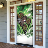 Piwakawaka New Zealand Christmas In July Door Cover NZ Aroha Koru Fern Marble Vibes LT14 - Polynesian Pride
