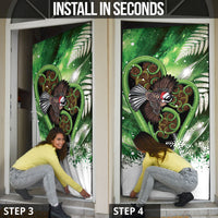 Piwakawaka New Zealand Christmas In July Door Cover NZ Aroha Koru Fern Marble Vibes LT14 - Polynesian Pride
