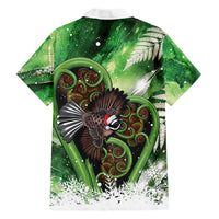 Piwakawaka New Zealand Christmas In July Family Matching Tank Maxi Dress and Hawaiian Shirt NZ Aroha Koru Fern Marble Vibes LT14 - Polynesian Pride