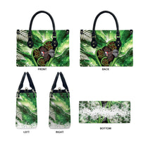 Piwakawaka New Zealand Christmas In July Leather Bag NZ Aroha Koru Fern Marble Vibes LT14 - Polynesian Pride