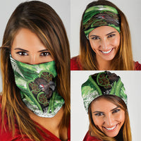 Piwakawaka New Zealand Christmas In July Neck Gaiter NZ Aroha Koru Fern Marble Vibes LT14 - Polynesian Pride