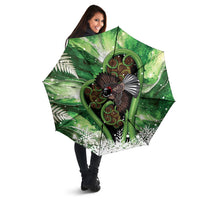 Piwakawaka New Zealand Christmas In July Umbrella NZ Aroha Koru Fern Marble Vibes LT14 - Polynesian Pride