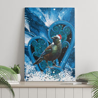 Tui Bird New Zealand Christmas In July Canvas Wall Art NZ Aroha Koru Fern Marble Vibes LT14 - Polynesian Pride