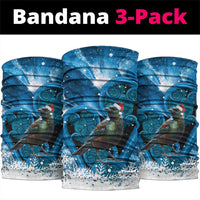 Tui Bird New Zealand Christmas In July Neck Gaiter NZ Aroha Koru Fern Marble Vibes LT14 package One Size: 25*50cm Blue - Polynesian Pride