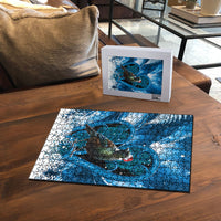 Tui Bird New Zealand Christmas In July Puzzle NZ Aroha Koru Fern Marble Vibes LT14 - Polynesian Pride