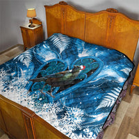 Tui Bird New Zealand Christmas In July Quilt NZ Aroha Koru Fern Marble Vibes LT14 - Polynesian Pride
