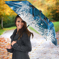 Tui Bird New Zealand Christmas In July Umbrella NZ Aroha Koru Fern Marble Vibes LT14 - Polynesian Pride