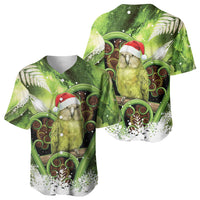 Kakapo New Zealand Christmas In July Baseball Jersey NZ Aroha Koru Fern Marble Vibes LT14 - Polynesian Pride