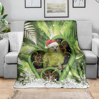 Kakapo New Zealand Christmas In July Blanket NZ Aroha Koru Fern Marble Vibes LT14 - Polynesian Pride