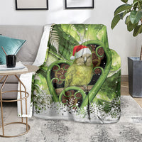 Kakapo New Zealand Christmas In July Blanket NZ Aroha Koru Fern Marble Vibes LT14 - Polynesian Pride