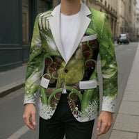 Kakapo New Zealand Christmas In July Blazer NZ Aroha Koru Fern Marble Vibes LT14 - Polynesian Pride