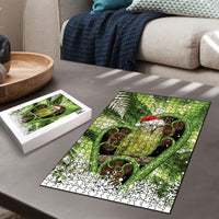 Kakapo New Zealand Christmas In July Puzzle NZ Aroha Koru Fern Marble Vibes LT14 - Polynesian Pride