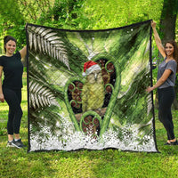 Kakapo New Zealand Christmas In July Quilt NZ Aroha Koru Fern Marble Vibes LT14 - Polynesian Pride