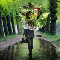Kakapo New Zealand Christmas In July Umbrella NZ Aroha Koru Fern Marble Vibes LT14 - Polynesian Pride