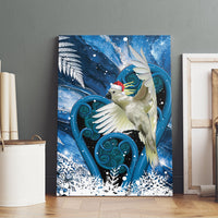 Sulphur-crested Cockatoo New Zealand Christmas In July Canvas Wall Art NZ Aroha Koru Fern Marble Vibes LT14 - Polynesian Pride