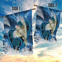 Sulphur-crested Cockatoo New Zealand Christmas In July Garden Flag NZ Aroha Koru Fern Marble Vibes LT14 - Polynesian Pride