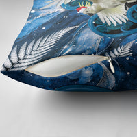 Sulphur-crested Cockatoo New Zealand Christmas In July Pillow Cover NZ Aroha Koru Fern Marble Vibes LT14 - Polynesian Pride