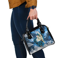 Sulphur-crested Cockatoo New Zealand Christmas In July Shoulder Handbag NZ Aroha Koru Fern Marble Vibes LT14 - Polynesian Pride