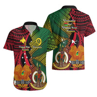 Vanuatu and Papua New Guinea Hawaiian Shirt Vanuatuan With PNG Polynesian Pattern LT14 - Polynesian Pride