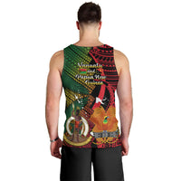 Vanuatu and Papua New Guinea Men Tank Top Vanuatuan With PNG Polynesian Pattern LT14 - Polynesian Pride
