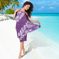 Vintage Purple Polynesia Sarong Plumeria With Hibiscus Tropical Vibes