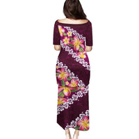 Pink Polynesia Family Matching Puletasi and Hawaiian Shirt Plumeria With Hibiscus Pattern Tropical Vibes