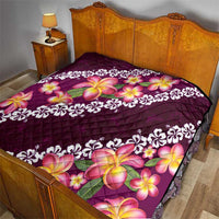 Pink Polynesia Quilt Plumeria With Hibiscus Pattern Tropical Vibes LT14 - Polynesian Pride