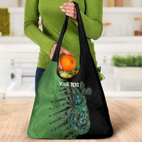 Personalised New Zealand Darts Grocery Bag Aotearoa Maori Fern Mix Manaia Tattoo LT14 - Polynesian Pride
