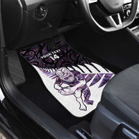 New Zealand Silver Fern Rugby Custom Car Mats Go All Black Purple Maori Paua Shell LT14 - Polynesian Pride