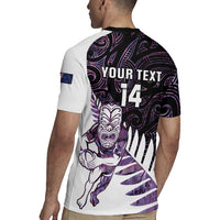New Zealand Silver Fern Rugby Custom Rugby Jersey Go All Black Purple Maori Paua Shell - Polynesian Pride