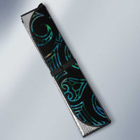 New Zealand Silver Fern Rugby Custom Auto Sun Shade Go All Black Turquoise Maori Paua Shell - Polynesian Pride