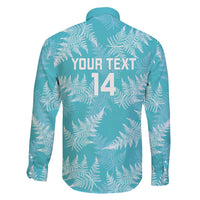 New Zealand Silver Fern Rugby Custom Family Matching Off Shoulder Maxi Dress and Hawaiian Shirt Go Aotearoa Champions Turquoise Version - Polynesian Pride