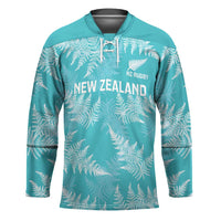 New Zealand Silver Fern Rugby Custom Hockey Jersey Go Aotearoa Champions Turquoise Version LT14 Unisex Turquoise - Polynesian Pride