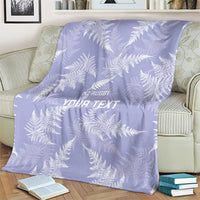 New Zealand Silver Fern Rugby Custom Blanket Go Aotearoa Champions Purple Version - Polynesian Pride
