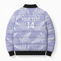New Zealand Silver Fern Rugby Custom Bomber Puffer Jacket Go Aotearoa Champions Purple Version - Polynesian Pride