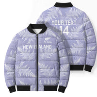 New Zealand Silver Fern Rugby Custom Bomber Puffer Jacket Go Aotearoa Champions Purple Version - Polynesian Pride