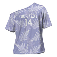 New Zealand Silver Fern Rugby Custom Cross Shoulder Shirt Go Aotearoa Champions Purple Version - Polynesian Pride