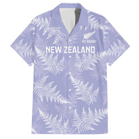 New Zealand Silver Fern Rugby Custom Family Matching Off The Shoulder Long Sleeve Dress and Hawaiian Shirt Go Aotearoa Champions Purple Version - Polynesian Pride
