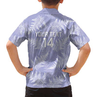 New Zealand Silver Fern Rugby Custom Family Matching Off Shoulder Maxi Dress and Hawaiian Shirt Go Aotearoa Champions Purple Version - Polynesian Pride