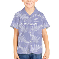 New Zealand Silver Fern Rugby Custom Family Matching Off Shoulder Maxi Dress and Hawaiian Shirt Go Aotearoa Champions Purple Version - Polynesian Pride